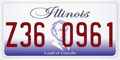 IL license plate Z360961