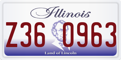 IL license plate Z360963