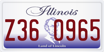 IL license plate Z360965