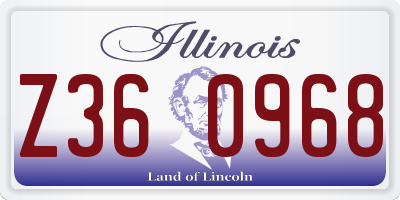 IL license plate Z360968