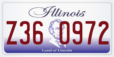 IL license plate Z360972