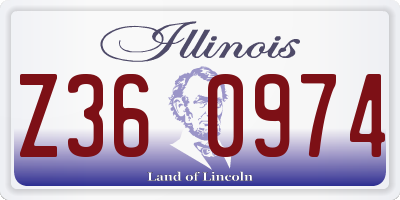 IL license plate Z360974