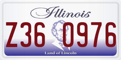 IL license plate Z360976