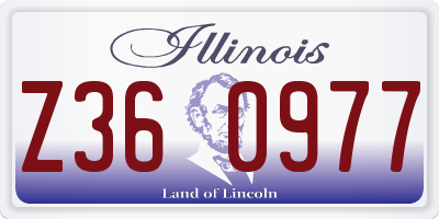 IL license plate Z360977
