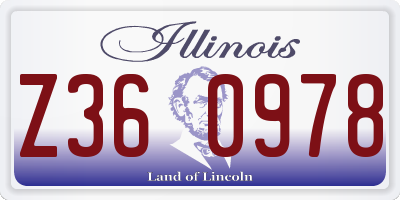 IL license plate Z360978