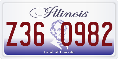 IL license plate Z360982