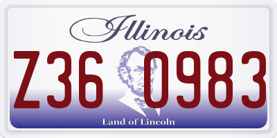 IL license plate Z360983