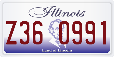IL license plate Z360991