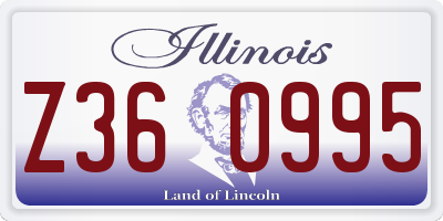 IL license plate Z360995