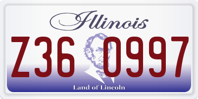IL license plate Z360997