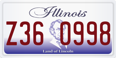 IL license plate Z360998