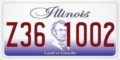 IL license plate Z361002