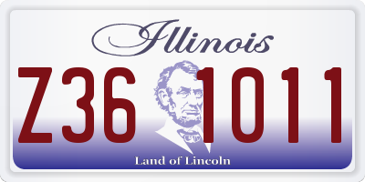 IL license plate Z361011