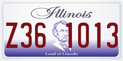 IL license plate Z361013