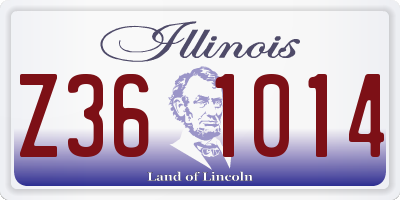 IL license plate Z361014