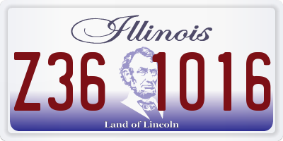 IL license plate Z361016