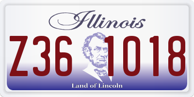 IL license plate Z361018