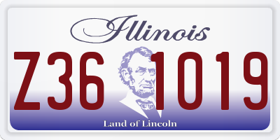 IL license plate Z361019