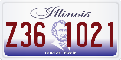 IL license plate Z361021