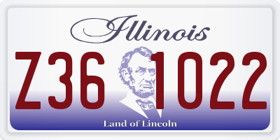 IL license plate Z361022