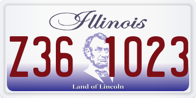 IL license plate Z361023