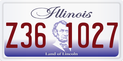 IL license plate Z361027