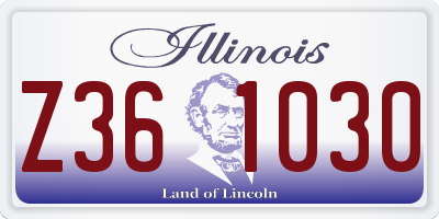 IL license plate Z361030