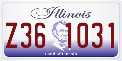 IL license plate Z361031
