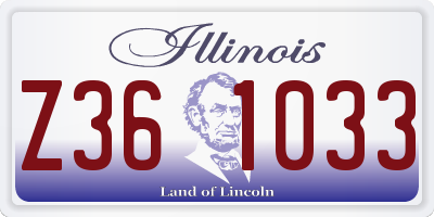 IL license plate Z361033