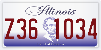 IL license plate Z361034