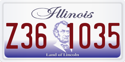 IL license plate Z361035