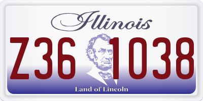 IL license plate Z361038