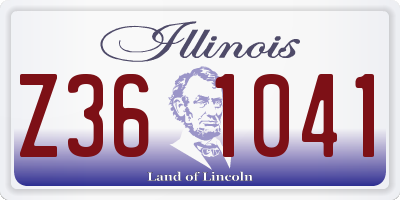 IL license plate Z361041