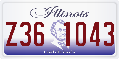 IL license plate Z361043