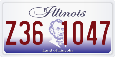 IL license plate Z361047