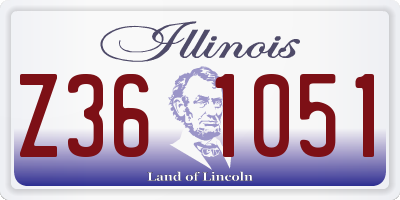 IL license plate Z361051