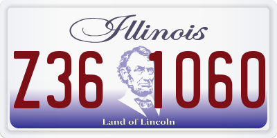 IL license plate Z361060