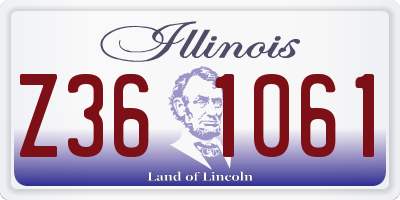 IL license plate Z361061
