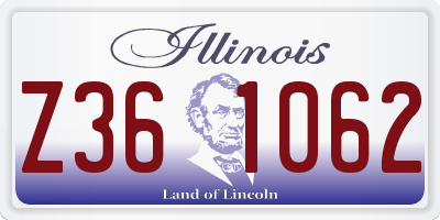 IL license plate Z361062