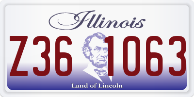 IL license plate Z361063