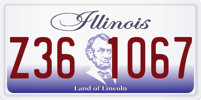 IL license plate Z361067