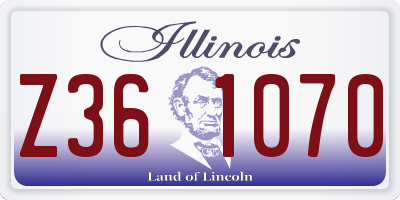 IL license plate Z361070