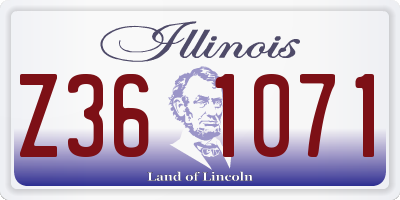 IL license plate Z361071