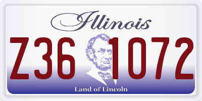 IL license plate Z361072