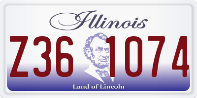 IL license plate Z361074