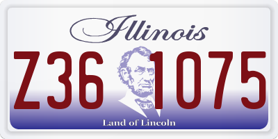 IL license plate Z361075