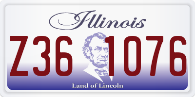 IL license plate Z361076