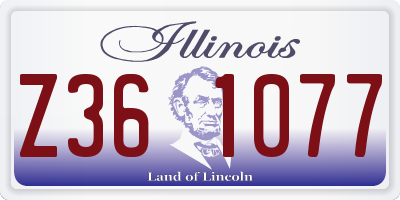 IL license plate Z361077