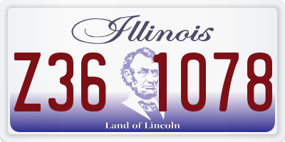IL license plate Z361078