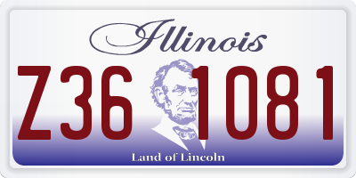 IL license plate Z361081